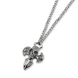 Stainless Steel Cross with Skull Necklace
