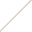 White & Yellow Rhodium over Brass 1.50mm 2 color plated Ball Chain