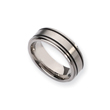 Titanium Black Accent 8mm Brushed And Polished Band