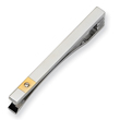 Stainless Steel 24K Gold-plating Diamond Accent Tie Bar