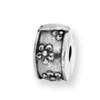 Sterling Silver Reflections Hinged Floral Clip Bead