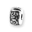 Sterling Silver Reflections Hinged Floral Clip Bead