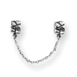 Sterling Silver Reflections Security Chain Heart Bead