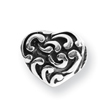 Sterling Silver Reflections Scroll Heart Bead
