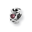 Sterling Silver Reflections Pink Cubic Zirconia Bead