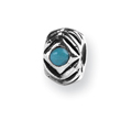 Sterling Silver Reflections Turquoise Cubic Zirconia Bead