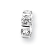 Sterling Silver Reflections Cubic Zirconia Bead