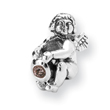 Sterling Silver Reflections October Cubic Zirconia Antiqued Bead