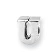 Sterling Silver Reflections Letter U Bead