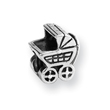 Sterling Silver Reflections Baby Carriage Bead