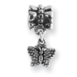 Sterling Silver Reflections Butterfly Dangle Bead