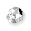 Sterling Silver Reflections Cubic Zirconia Clover Bead