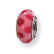 Sterling Silver Reflections Pink Murano Glass Bead