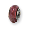 Sterling Silver Reflections Dark Pink Murano Glass Bead