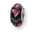 Sterling Silver Reflections Blue/Pink Murano Glass Bead