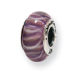 Sterling Silver Reflections Pastel Striped Murano Glass Bead