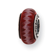 Sterling Silver Reflections Red Murano Glass Bead