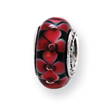 Sterling Silver Reflections Black/Pink Murano Glass Bead