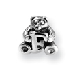 Sterling Silver Reflections Kids Letter F Bead