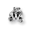 Sterling Silver Reflections Kids Letter W Bead