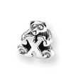 Sterling Silver Reflections Kids Letter X Bead