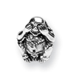 Sterling Silver Reflections See No Evil Buddha Bead