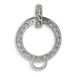 Sterling Silver Cubic Zirconia Charm Holder Pendant
