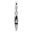 Sterling Silver 3-D Enameled Pen With Lobster Clasp Charm