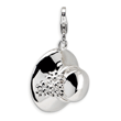Sterling Silver 3-D Enameled Hat With Lobster Clasp Charm