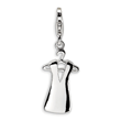 Sterling Silver Dress On Hanger With Lobster Clasp Charm