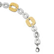 Stainless Steel Gold IP Plated Sqare Link Bracelet