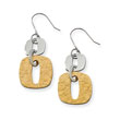Stainless Steel Gold IP Plated Sqare Link Earrings
