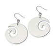Stainless Steel Swirl Dangle Earrings