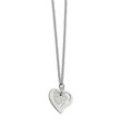 Stainless Steel Heart With Extender Necklace