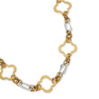Stainless Steel Gold IP Plated Fancy Link 21"  With Extender Necklace