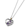 Sterling Silver & 14K Gold Amethyst And Topaz And Diamond Necklace