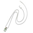 Sterling Silver & 14K Green Amethyst and Diamond Necklace