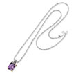 Sterling Silver & 14K Gold Amethyst And Diamond Necklace