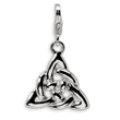 Sterling Silver Polished Trinity Knot With Lobster Clasp Charm