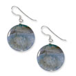 Sterling Silver Blue Agate Earrings