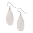 Sterling Silver White Jade Earrings