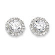 Sterling Silver CZ Post Earrings