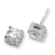Sterling Silver CZ Post Earrings