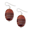 Sterling Silver Brown Sardonyx Dangle Earrings