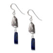 Sterling Silver Blue Lapis & Grey Freshwater Cultured Pearl Earrings