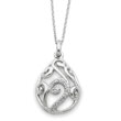 Sterling Silver White Agate & Cubic Zirconia Dew Of Heaven 18in Necklace