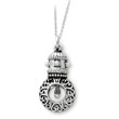 Sterling Silver Antiqued Pearls Of Wisdom 18" Necklace
