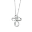 Sterling Silver & Cubic Zirconia Endless Hope 18" Cross Necklace