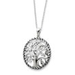 Sterling Silver Antiqued Tree Of Life 18" Necklace