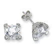 Sterling Silver 8mm CZ Stud Earrings